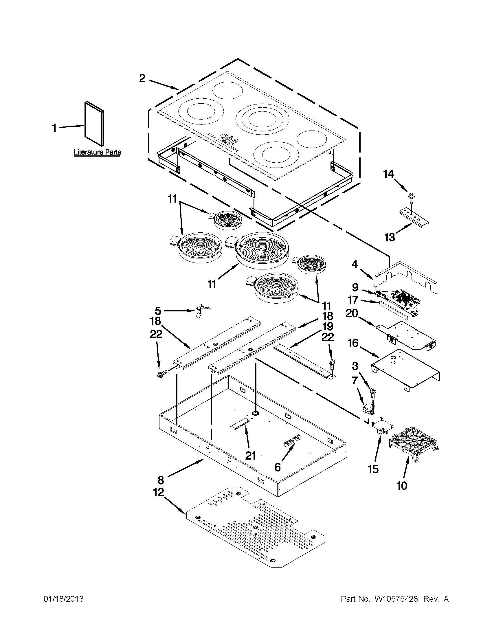 Cooktop parts