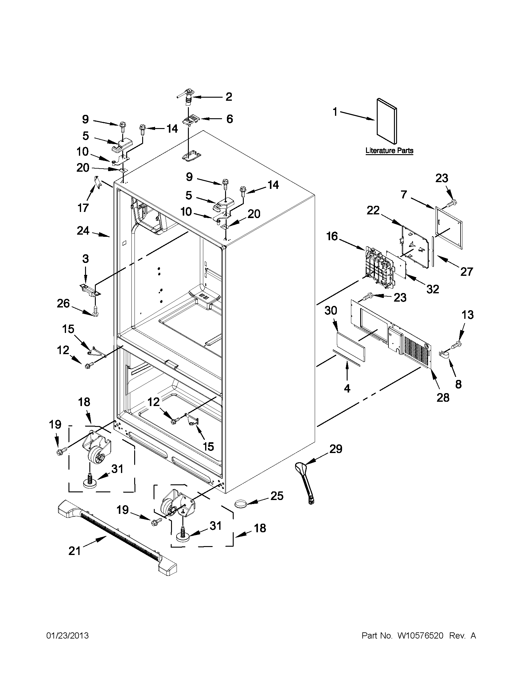 Cabinet parts