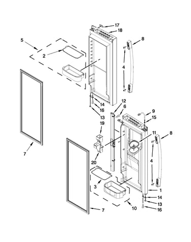 Refrigerator door parts