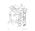 Maytag MIM1554XRS2 cabinet liner and door parts diagram