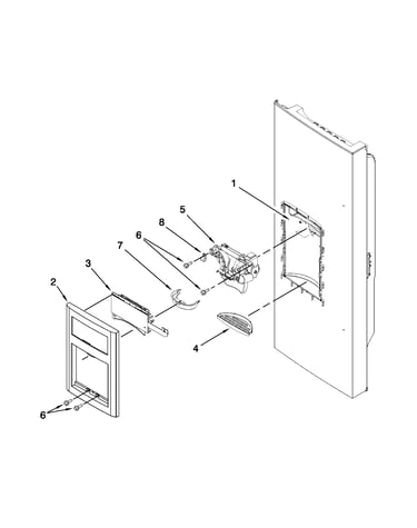 Dispenser front parts