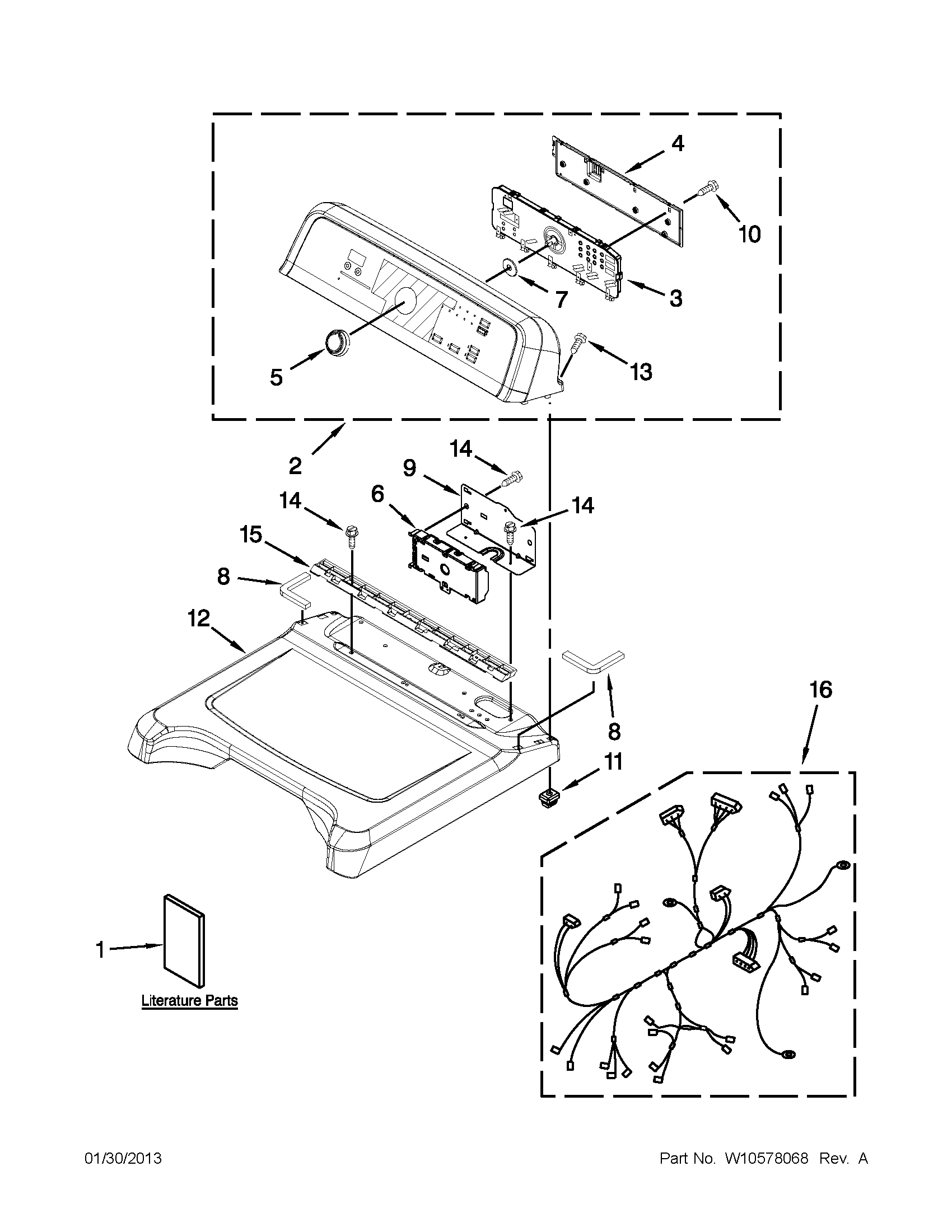 Top and console parts