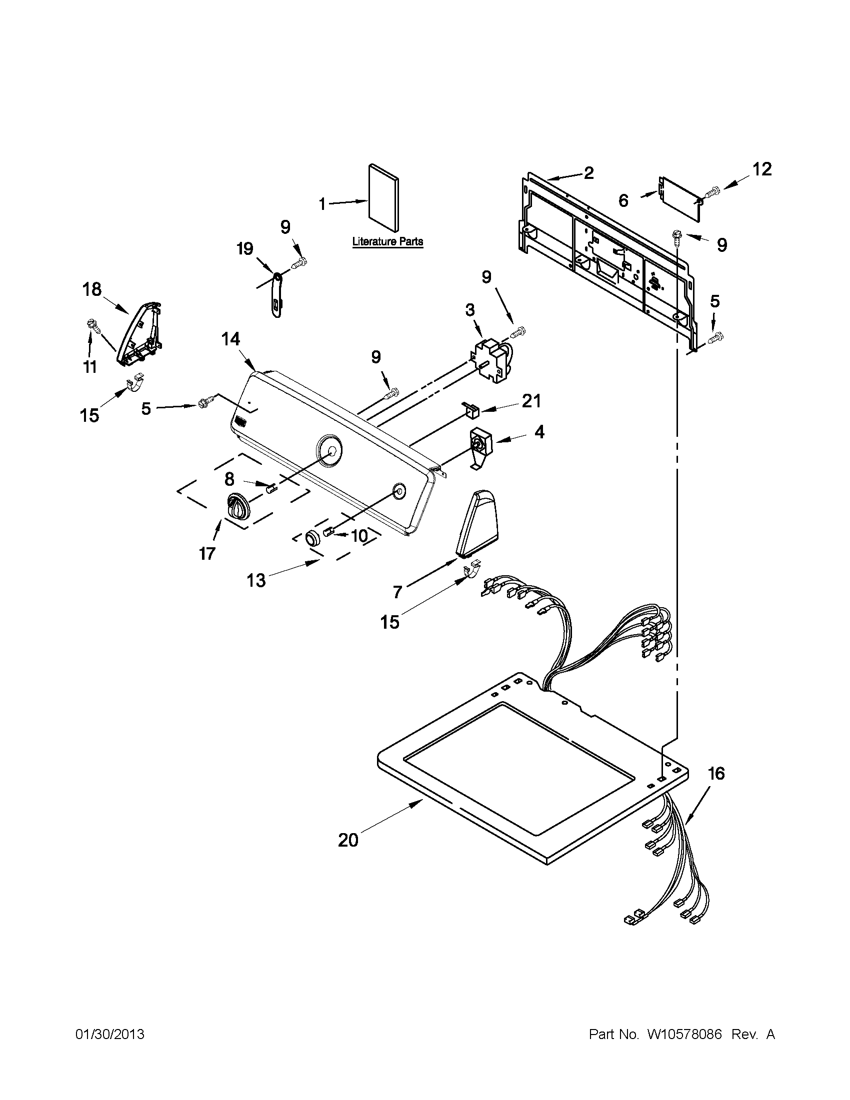 Top and console parts