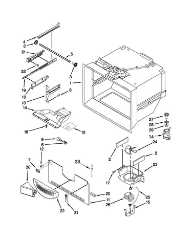 Freezer liner parts