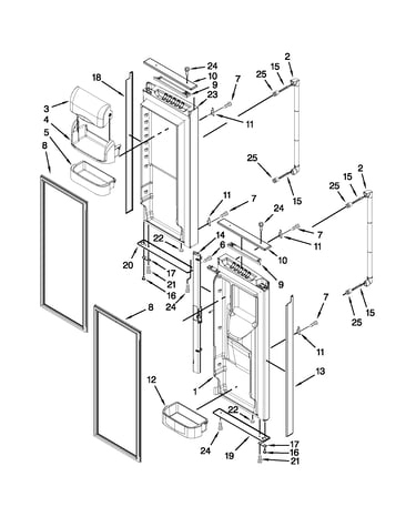 Refrigerator door