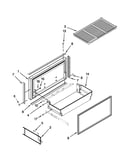 Freezer door and basket parts