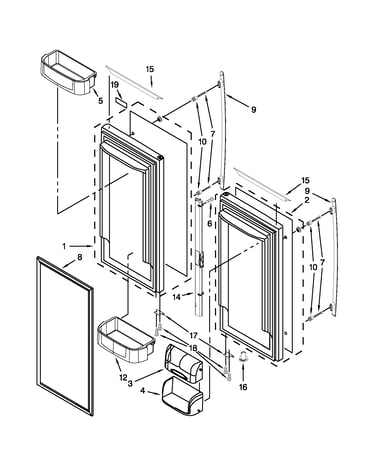 Refrigerator door