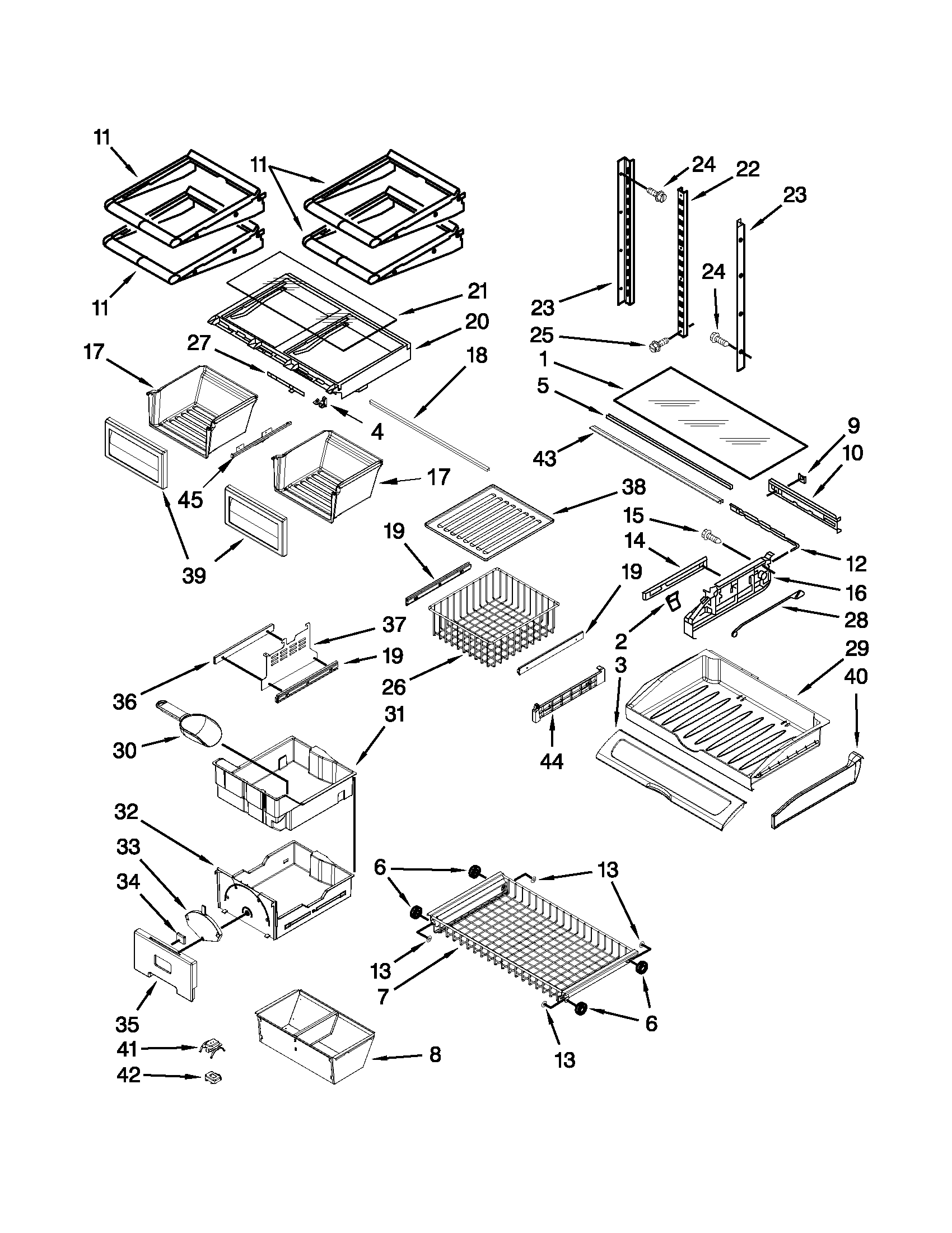 Shelf parts