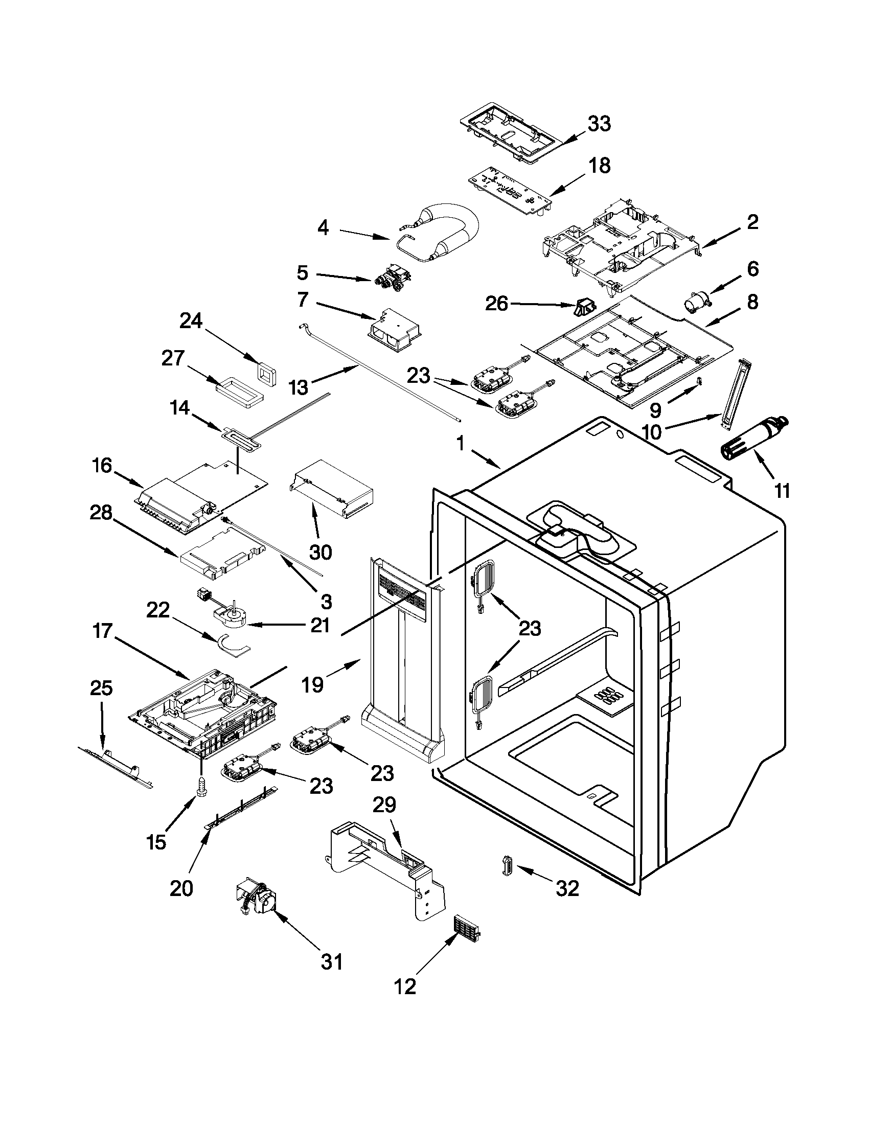 REFRIGERATOR LINER PARTS