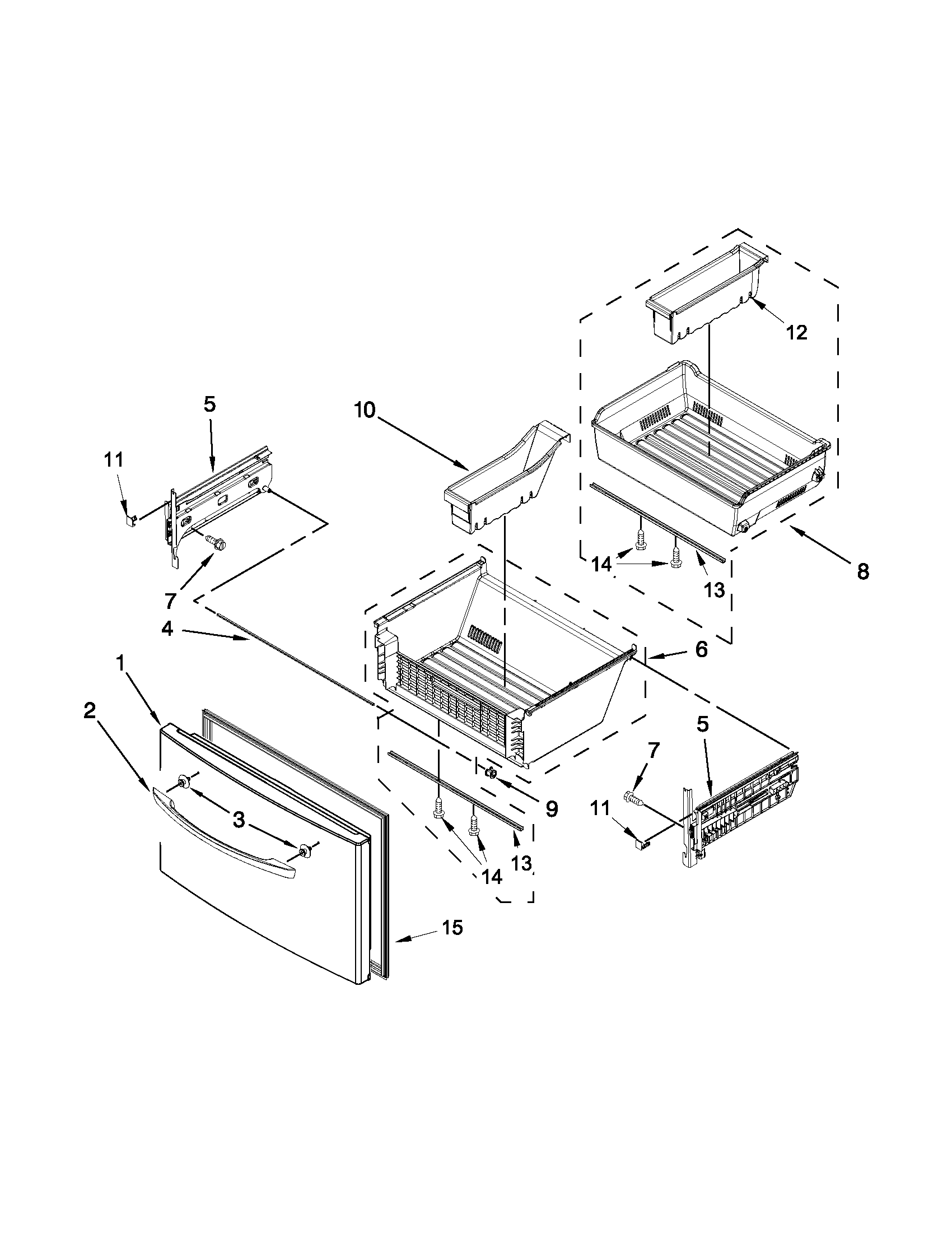 Freezer door parts