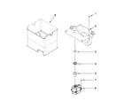Maytag MFT2673BEM10 motor and ice container parts diagram