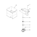 Maytag MFT2673BEM10 motor and ice container parts diagram
