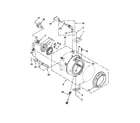 Whirlpool WFW86HEBC0 tub and basket parts diagram