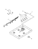 Burner box, gas valves and switches