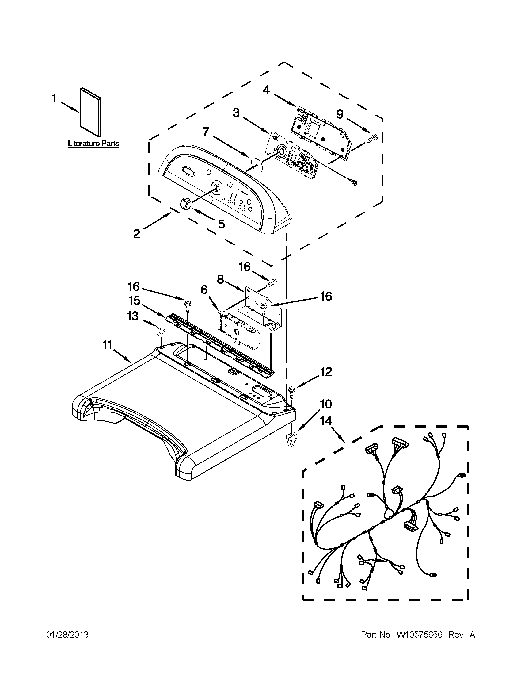 Top and console parts