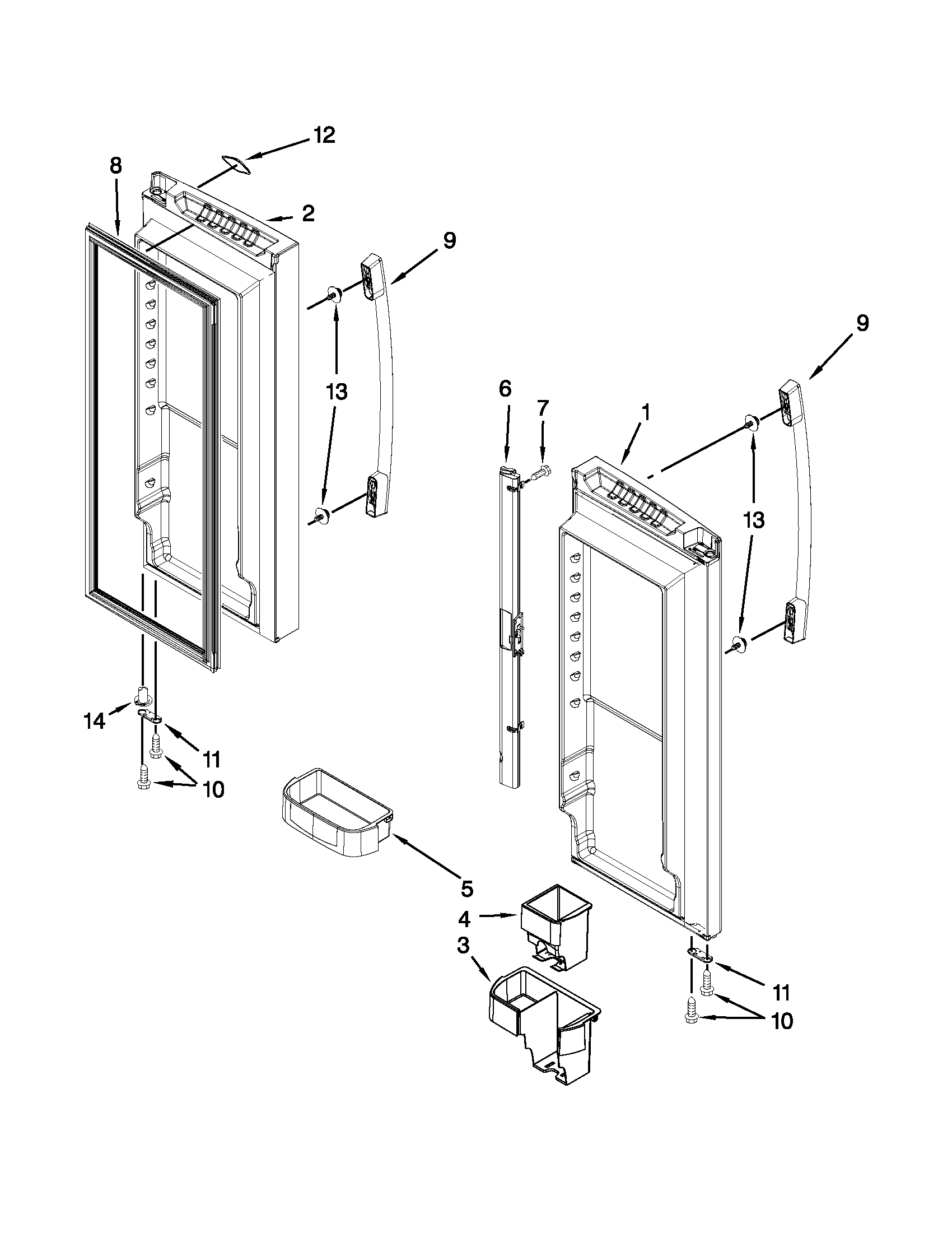 Refrigerator door