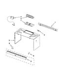Cabinet and installation parts