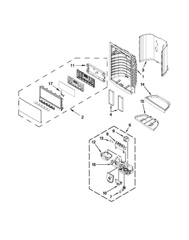 Dispenser front parts