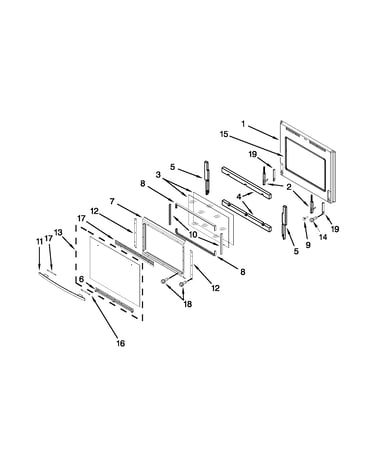 Oven door parts