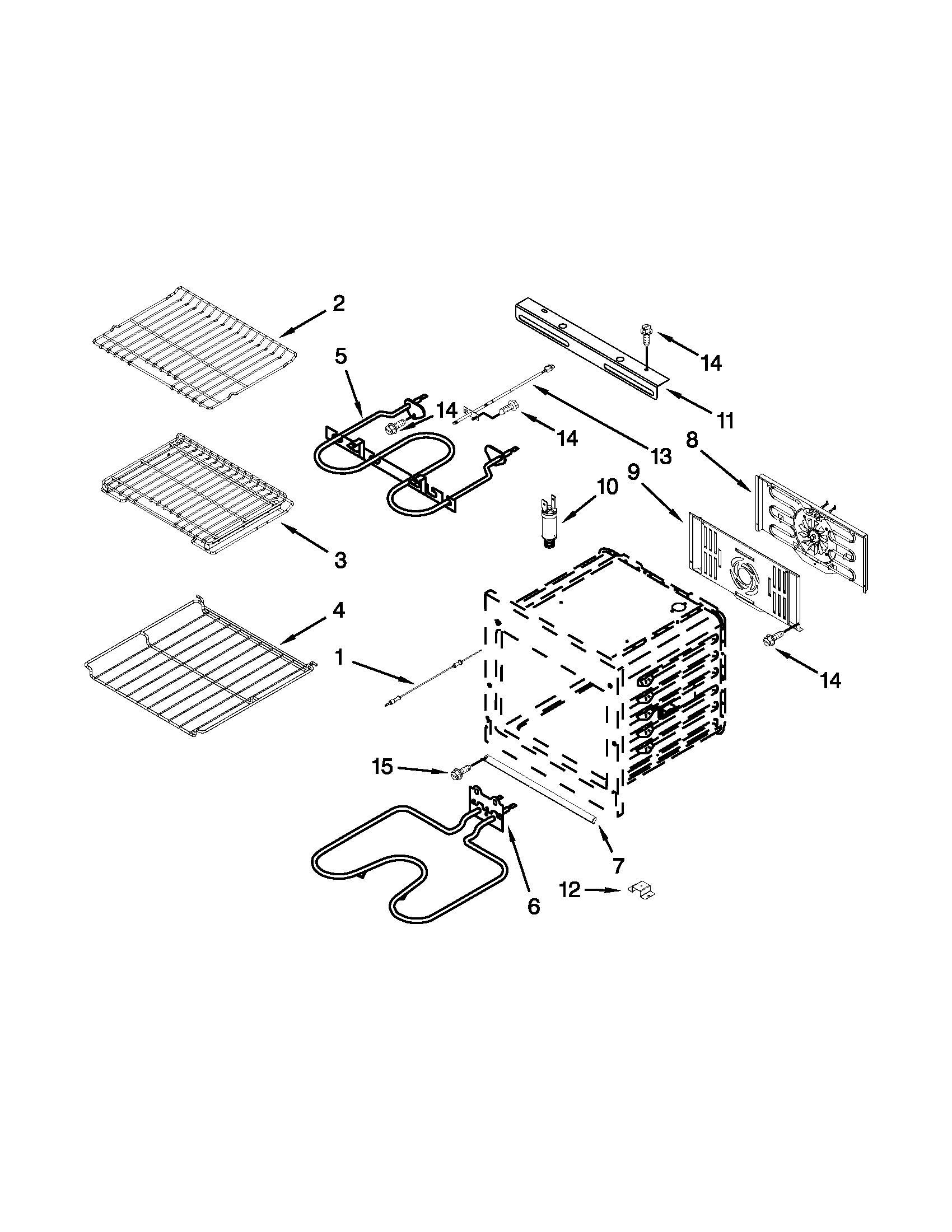 Internal oven parts