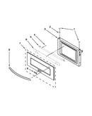 Microwave door parts