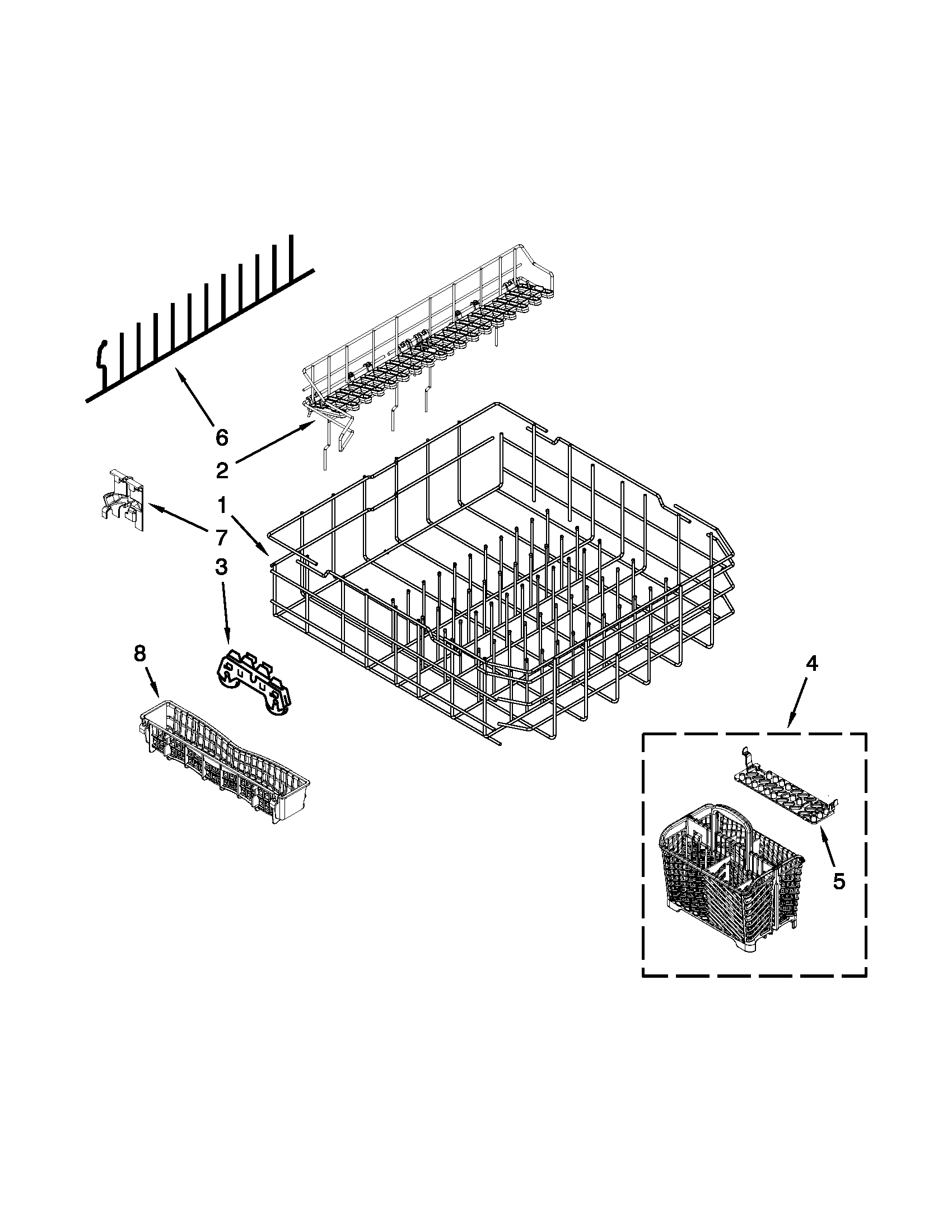 Lower rack parts