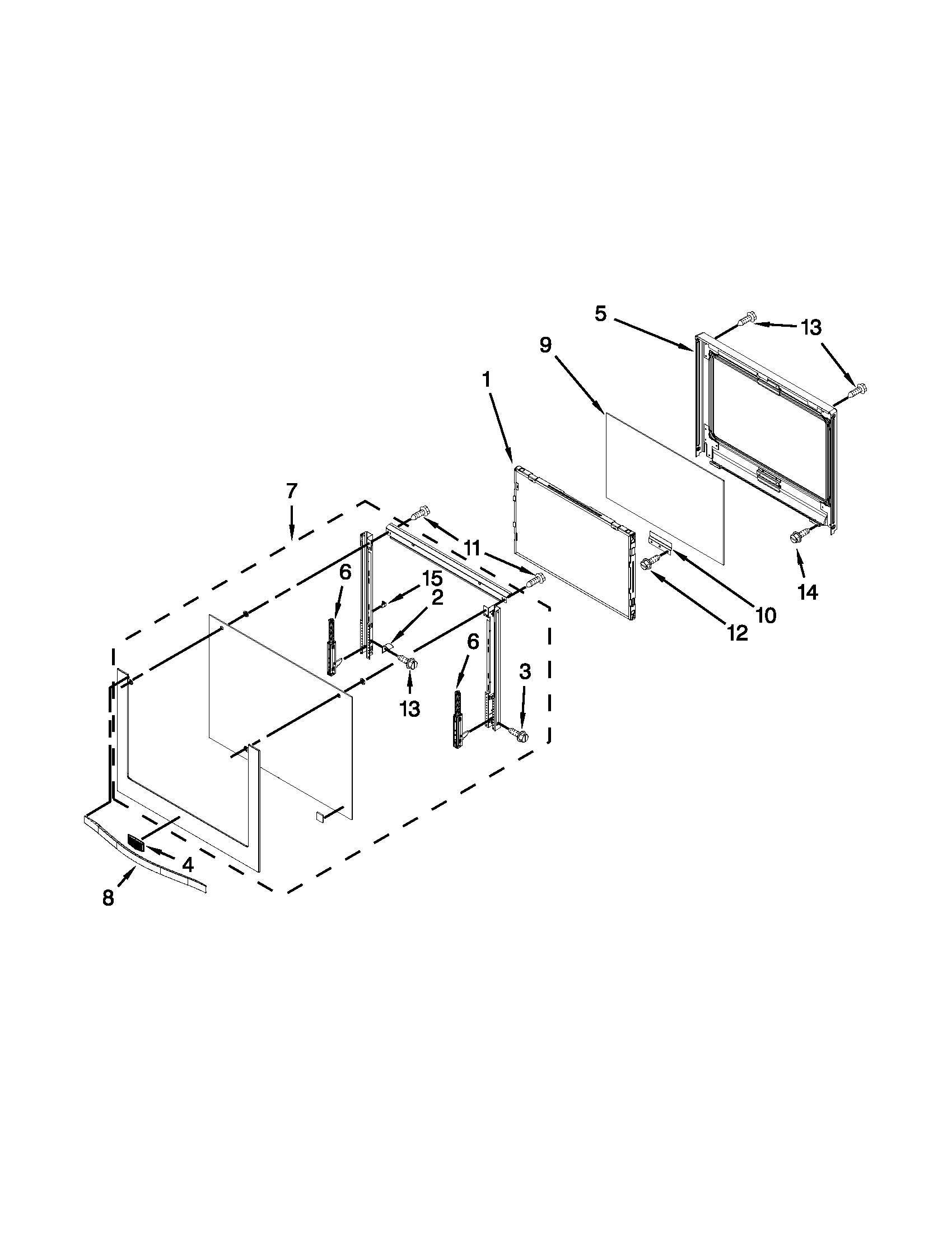 Lower oven door