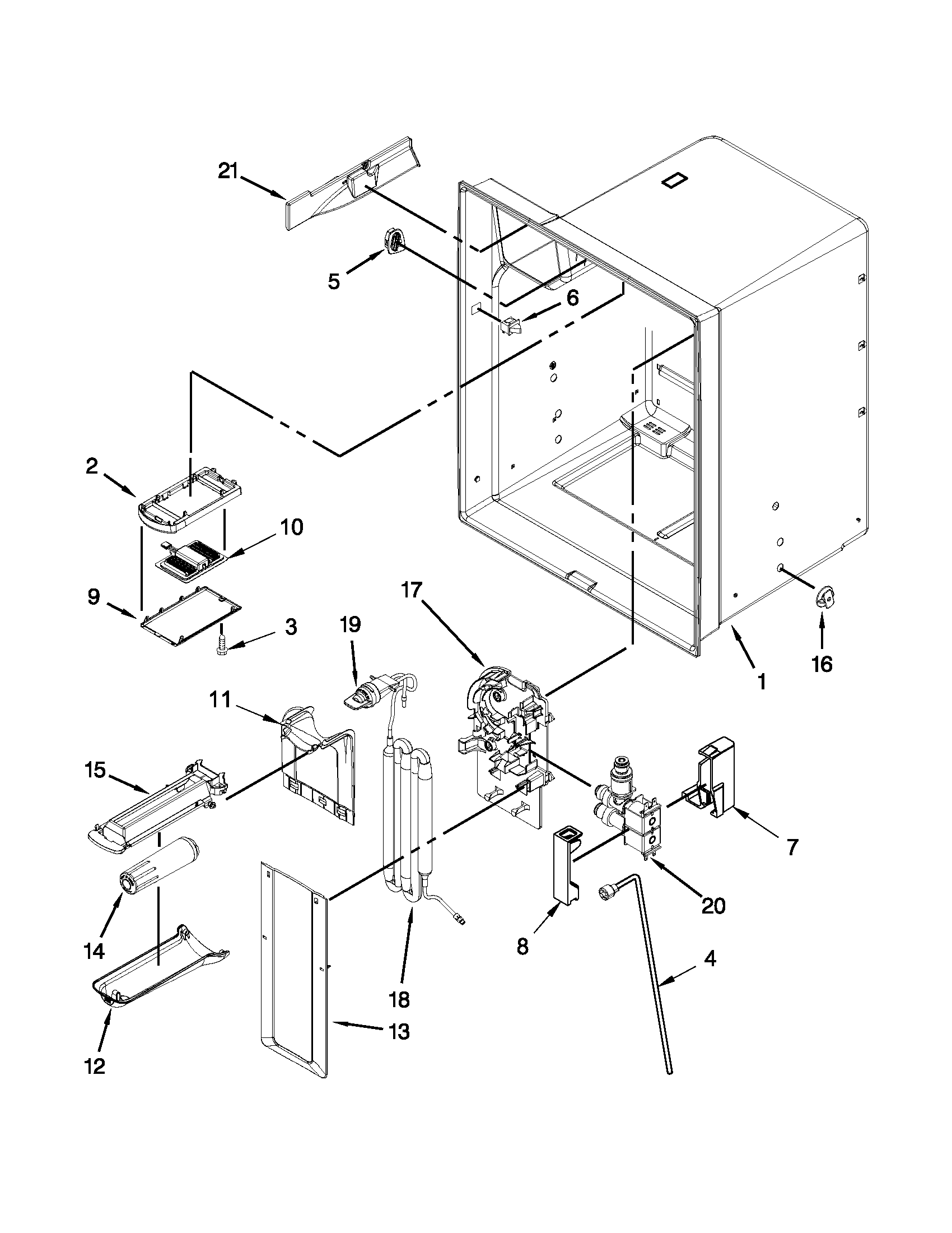 Refrigerator liner parts