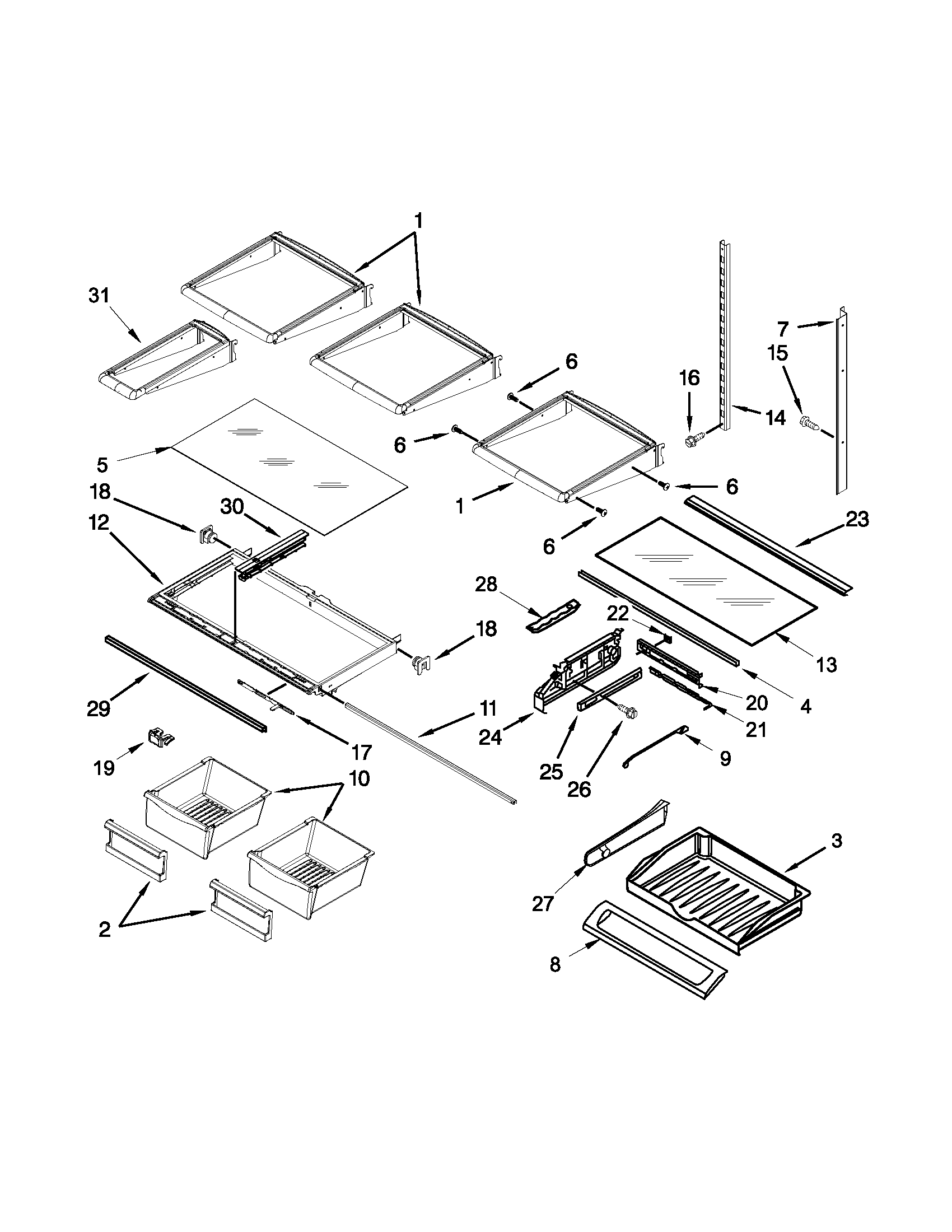 Shelf parts