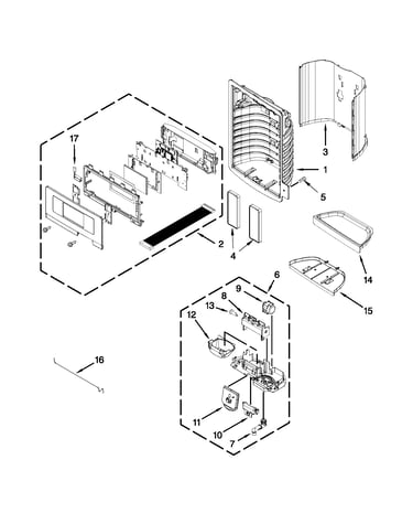 Dispenser front parts