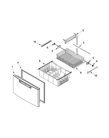 Freezer door parts