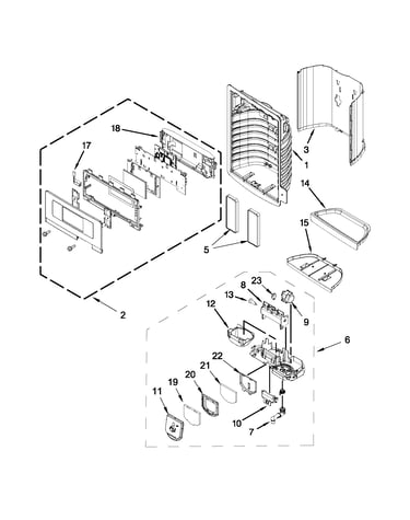 Dispenser front parts