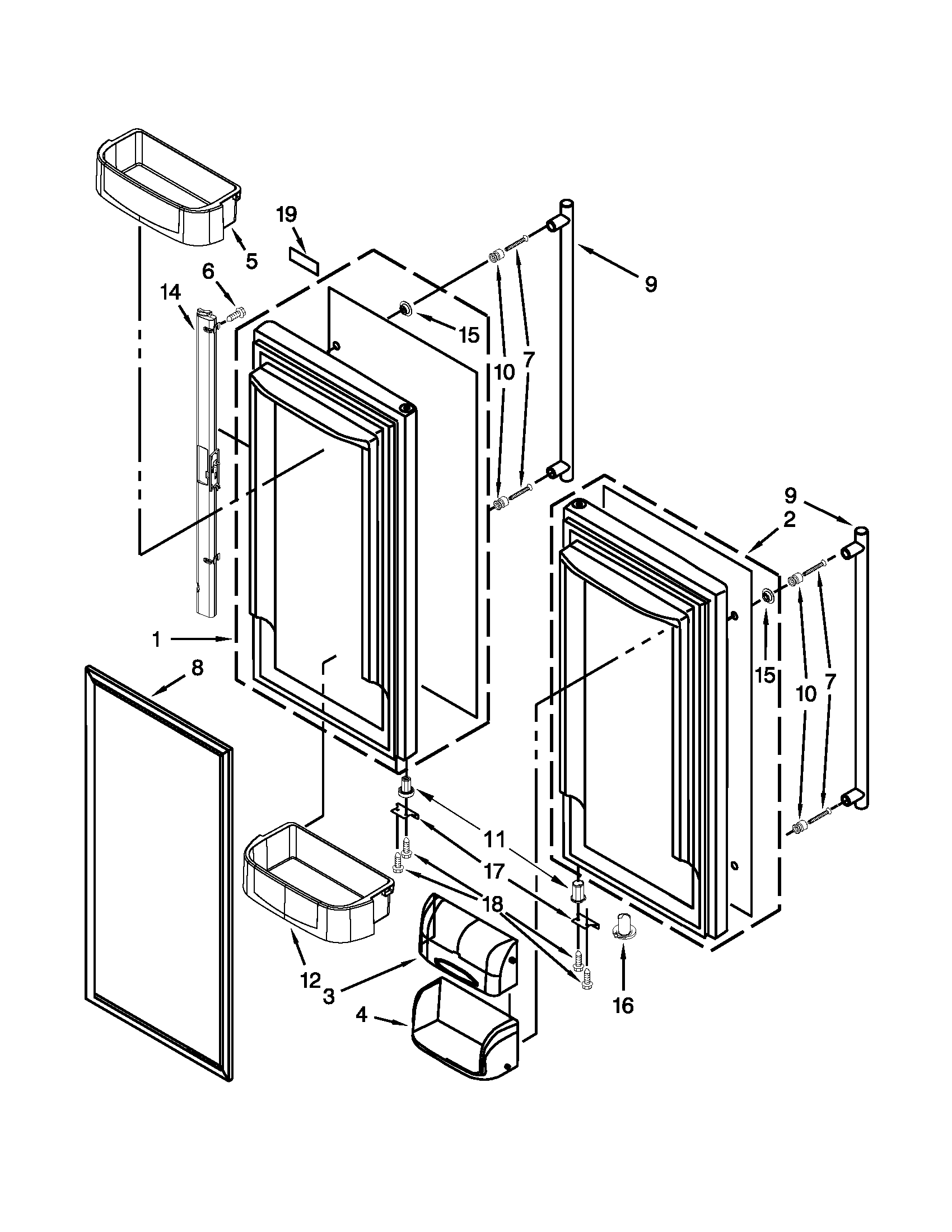 Refrigerator door