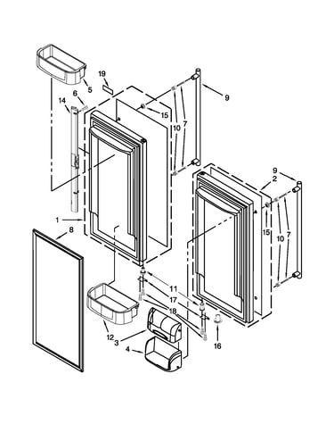 Refrigerator door