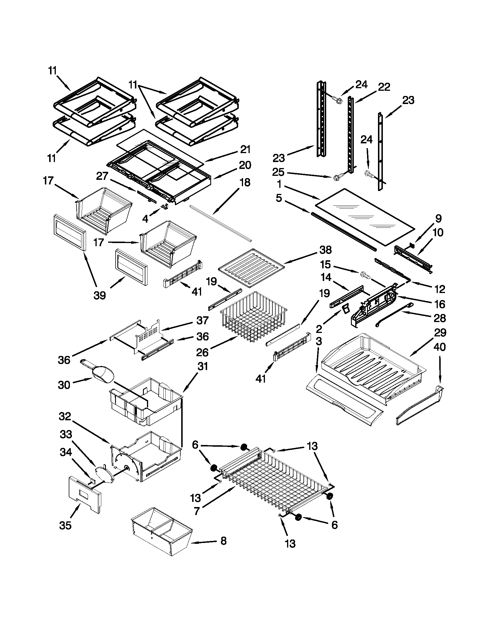 Shelf parts