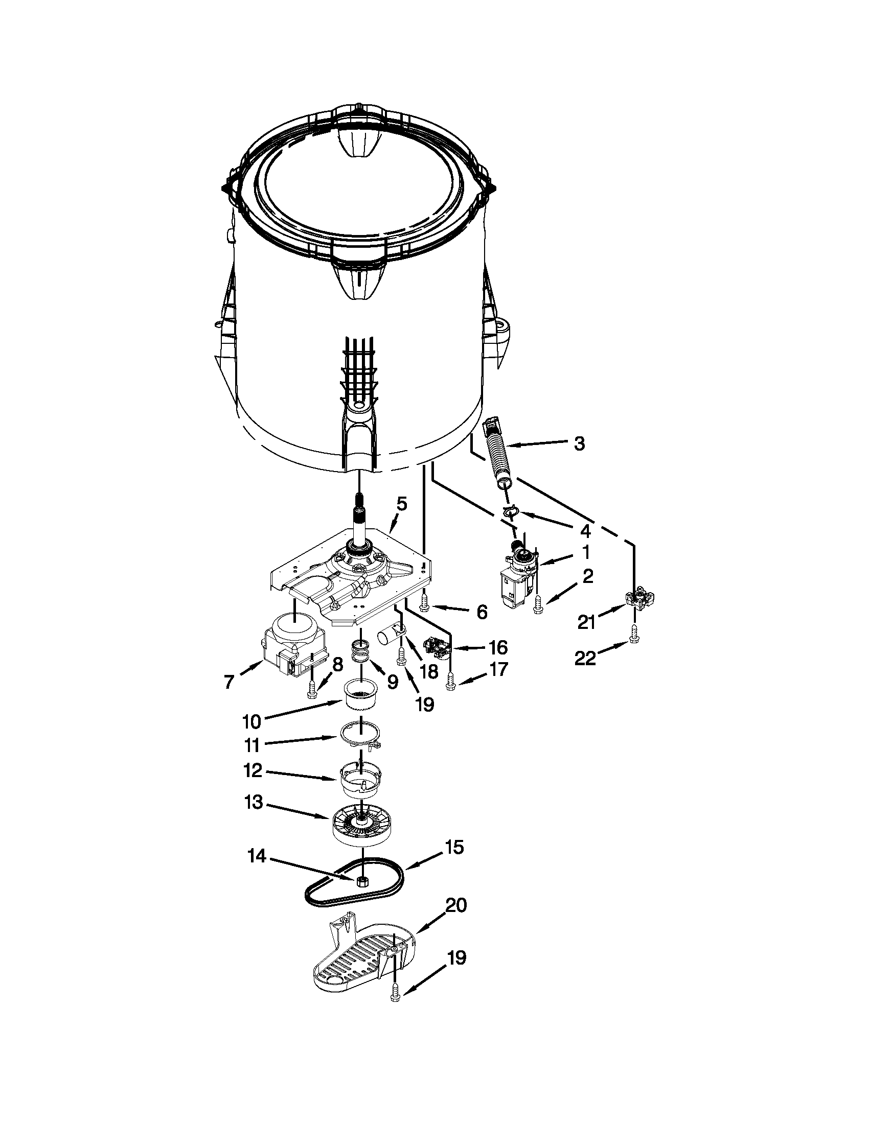 GEARCASE, MOTOR AND PUMP PARTS