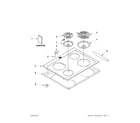 Whirlpool RY160LXTB02 cooktop parts diagram