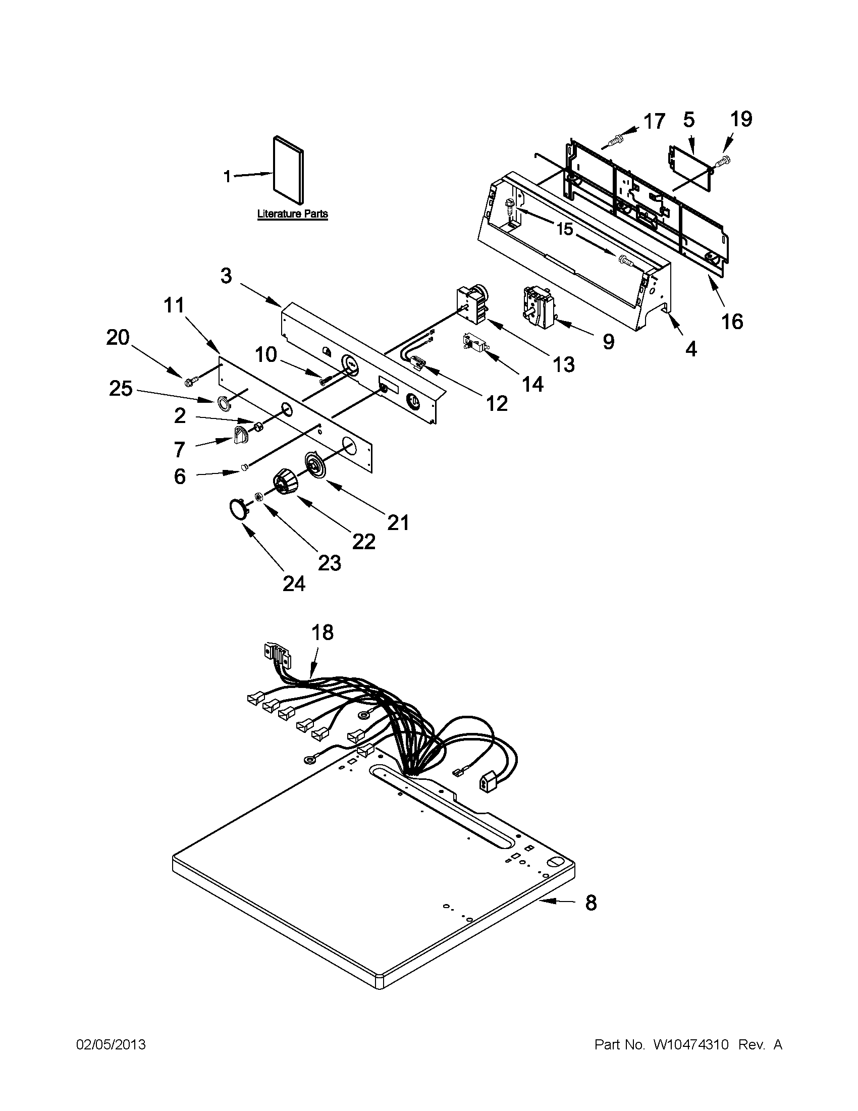 Top and console parts