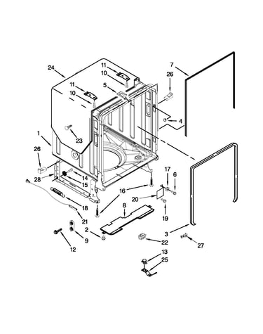 Tub and frame parts