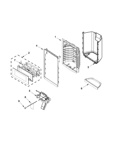 Dispenser front parts
