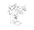 Whirlpool 7MWTW1601BQ0 controls and water inlet parts diagram