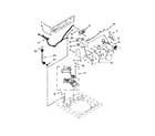 Whirlpool 7MWTW1702BQ0 controls and water inlet parts diagram