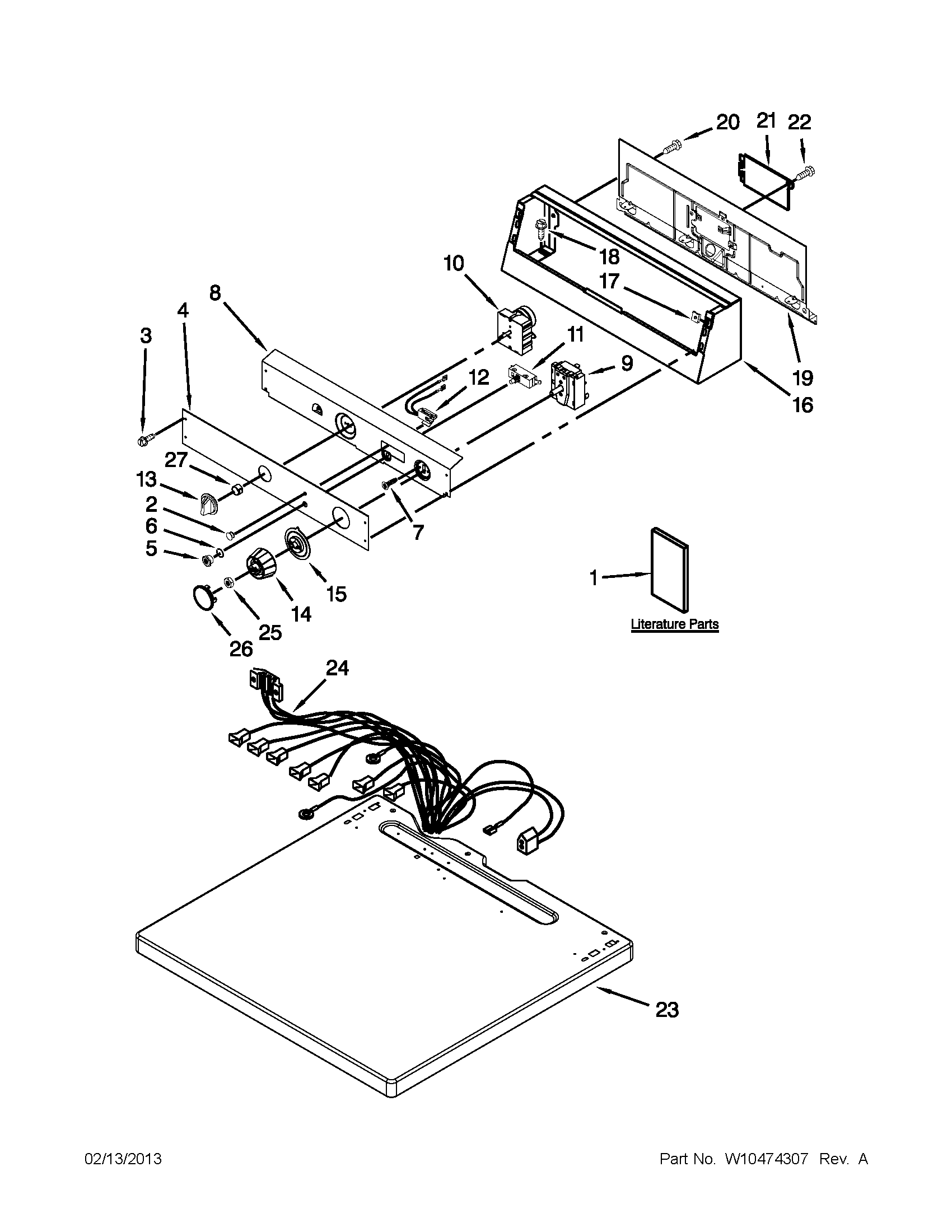 Top and console parts