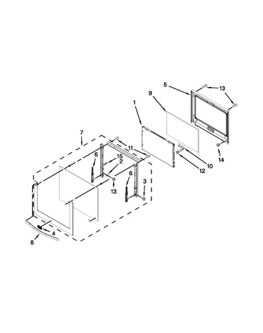 Lower oven door