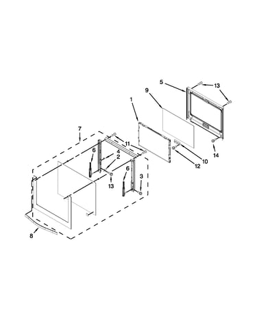 Upper oven door