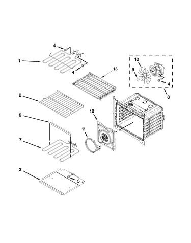Internal oven parts