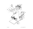 Maytag MDE18PDAZW0 top and console parts diagram