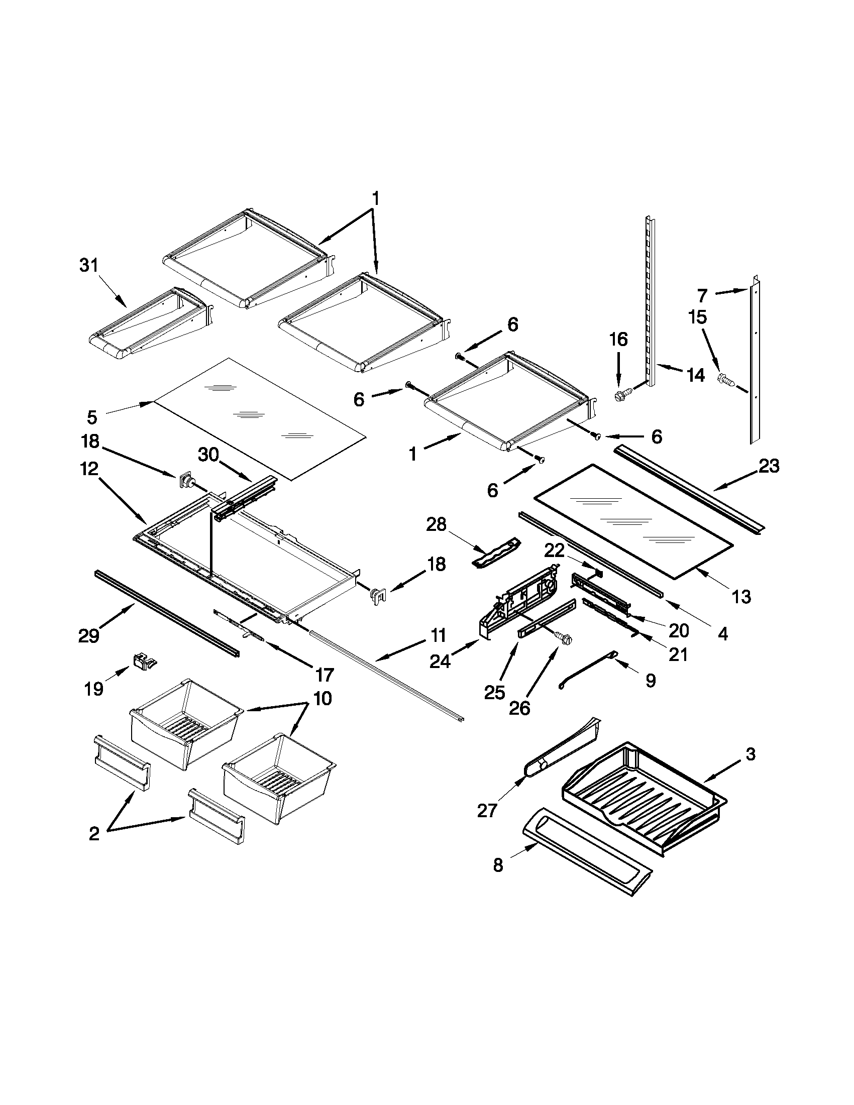 Shelf parts