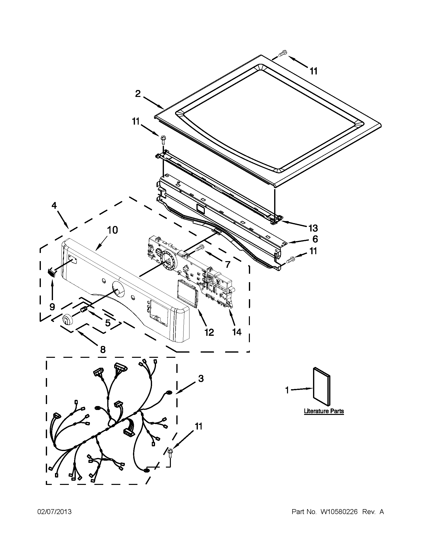 Top and console parts