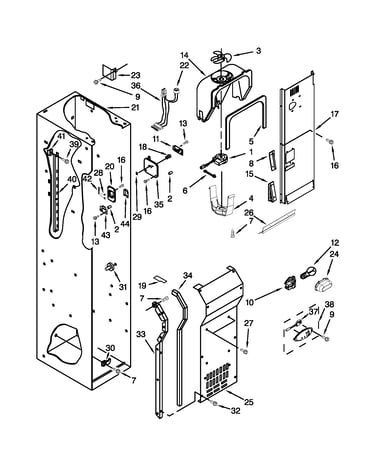 Freezer liner and air flow parts